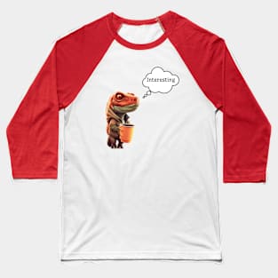 Dinosaur with coffe Baseball T-Shirt